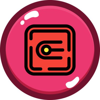 Kırmızı ve sarı dairenin vektör çizimi