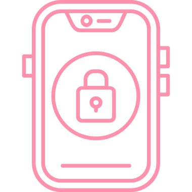 Cep telefonu simgesi, vektör illüstrasyonu