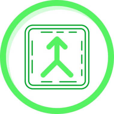 yön ok simgesi, ince çizgi biçimi, vektör illüstrasyonu