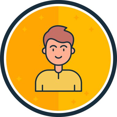 Adamım. Web simgesi basit illüstrasyon