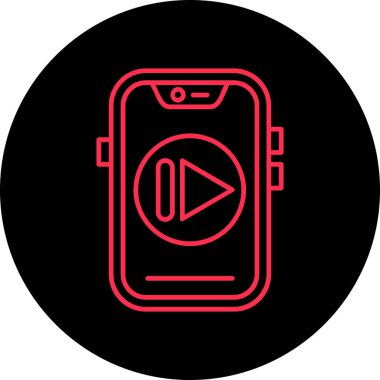 Akıllı telefon simgesinin vektör illüstrasyonu