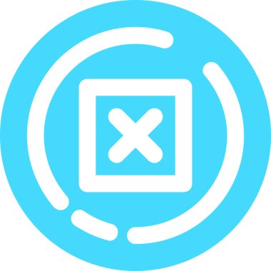 beyaz arkaplanda izole edilmiş vektör illüstrasyonunu iptal et