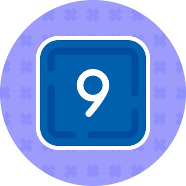 Sekiz numaralı simge, vektör illüstrasyonu