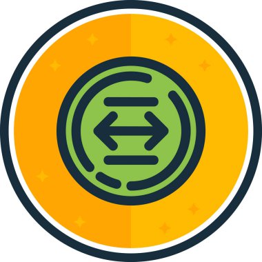 İşaretli bir dairenin bir simgesinin vektör illüstrasyonu