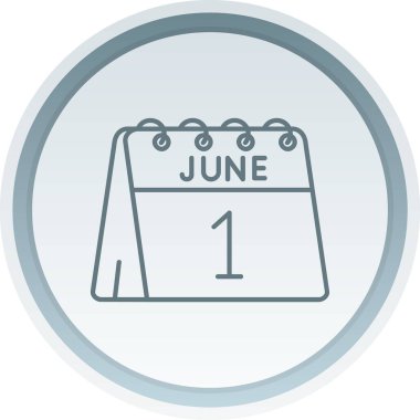 Haziran simgesi tasarımı illüstrasyonu