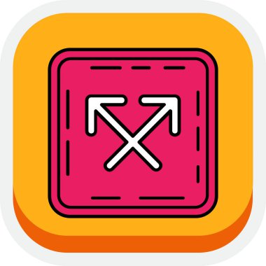 Bir çapraz simgenin vektör illüstrasyonu