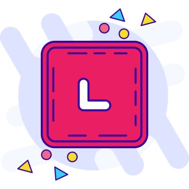 çizgi zaman yönetim simgesi beyaz arkaplanda izole edildi. Saat ve saat işareti. Üretkenlik sembolü. Renkli taslak konsepti. vektör illüstrasyonu