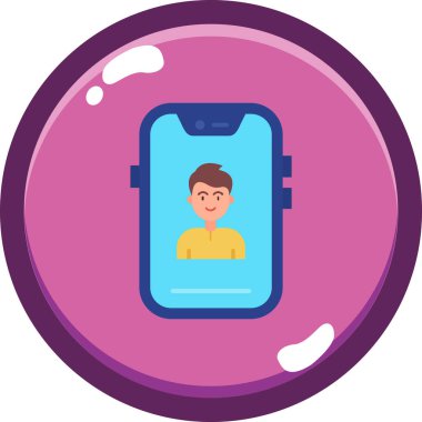 Cep telefonu simgesi, vektör illüstrasyonu