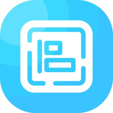 Modern bir bilgisayarın mavi ve beyaz renginin vektör çizimi