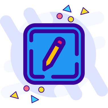 Kalem. Web simgesi vektör illüstrasyonu