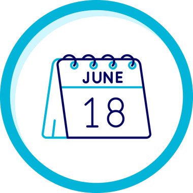 Tek bir günlük takvimde 18 Haziran tarihi