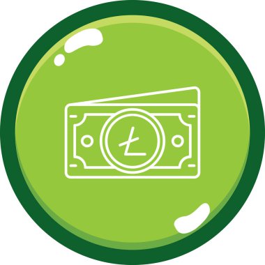 Dolar. Web simgesi basit illüstrasyon