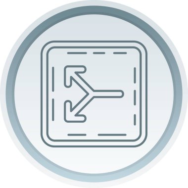 Benzersiz sol vektör çizgisi simgesi