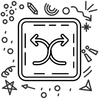 Yönlendirme ikonu komik bir şekilde. İzole edilmiş beyaz arka planda yön vektör çizimi. yönler iş sıçrama etkisi kavramı.