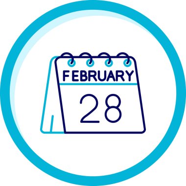 Takvim simgesinin vektör illüstrasyonu