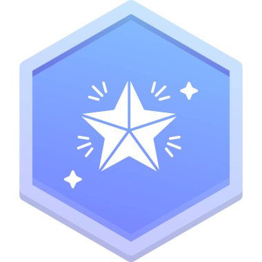 Bir yıldızın modern simgesinin vektör illüstrasyonu