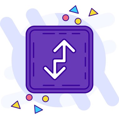 Doldurulmuş yön yolu simgesi - özet biçimi