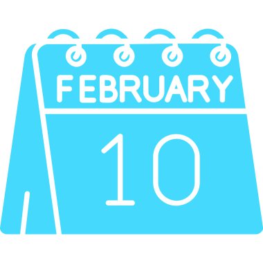 Beyaz arkaplanda 25 Şubat takvim simgesi, vektör illüstrasyonu