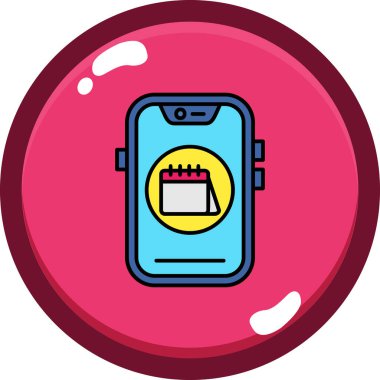 Takvim simgesi vektör illüstrasyonu