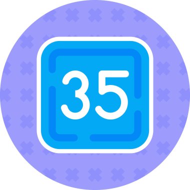 4 numaralı simge, basit vektör illüstrasyonu