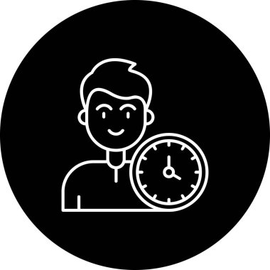 Pusula vektör ikonu tasarım illüstrasyonuna sahip adam