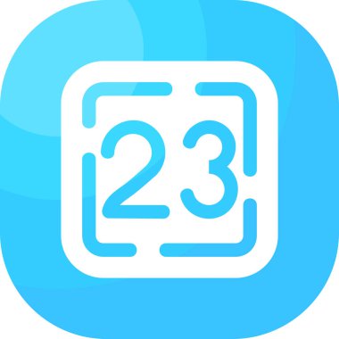 2 numaralı vektör simge illüstrasyonu