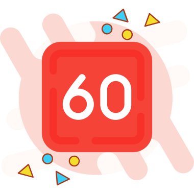 80. sayı vektör tasarım şablonu. Tasarımınız için 8 numara.