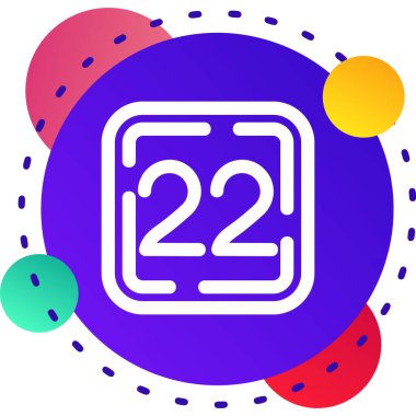 İkinci çizgi ton simgesi beyaz arkaplanda izole edildi. Renkli taslak konsepti. vektör.