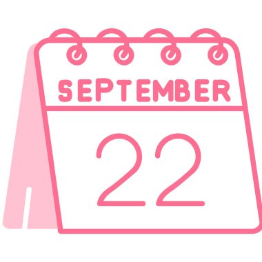 Takvim 22 Eylül - vektör illüstrasyonu