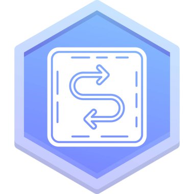 yön ikonu, vektör illüstrasyonu