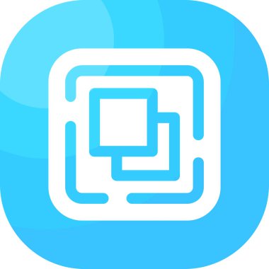 Mavi ve beyaz bir ikonun vektör illüstrasyonu