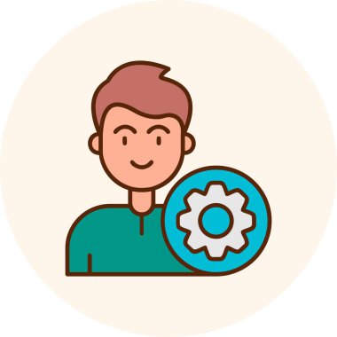 Adamım. Web simgesi basit illüstrasyon