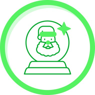 Noel Baba ikonu. Web için Noel Baba vektör simgelerinin özet çizimi