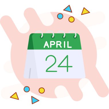 Düz stil takvim günü simgesi