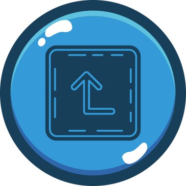 Eğilim biçimi izole edilmiş arkaplanda ok simgesi