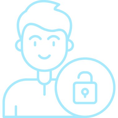 avatar adam simgesi ana hatları biçiminde