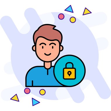 siber güvenlik koruma simgesi doldurulmuş ana hatlar biçiminde