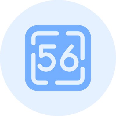 numara 65 satır simgesi vektörü.