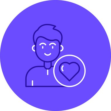 Adamım. Web simgesi basit illüstrasyon