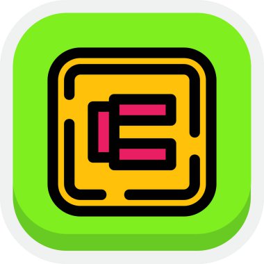 Modern b 'nin vektör illüstrasyonu eksik simgesi