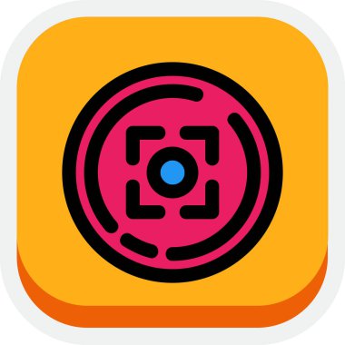 Dairesel düğmenin vektör illüstrasyonu