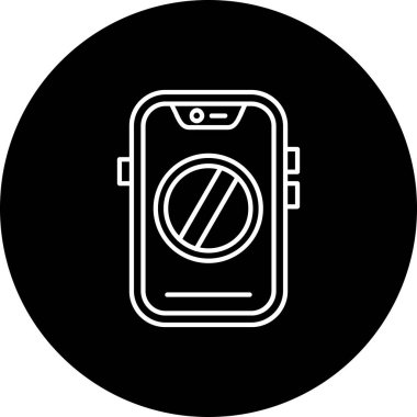 mobil kamera simgesi, vektör illüstrasyonu