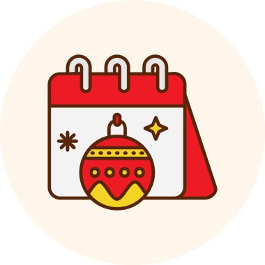 Noel takvimi simge vektörü