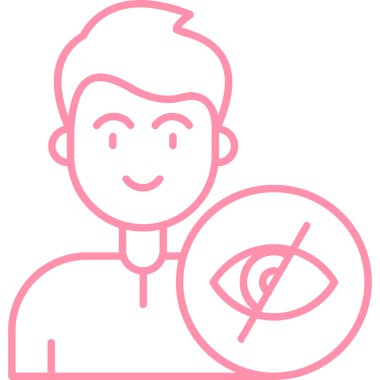 erkek gözü ikonu vektör illüstrasyonu