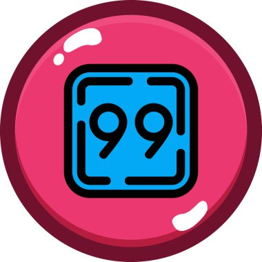 9-8 bilardo ikonu, basit vektör illüstrasyonu