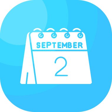 Eylül 'ün 1' i ikon tasarım vektörü illüstrasyonu