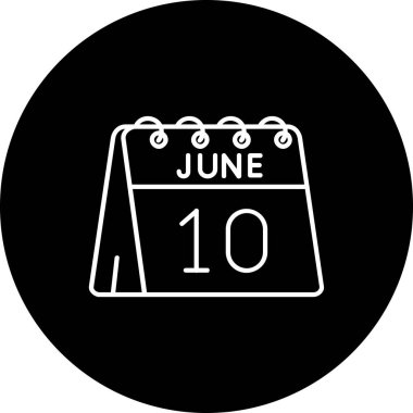 Tek bir günlük takvimde 10 Haziran tarihi