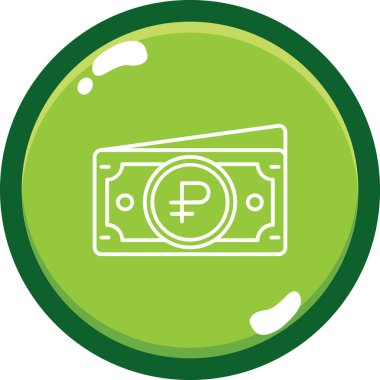 Para simgesinin vektör illüstrasyonu