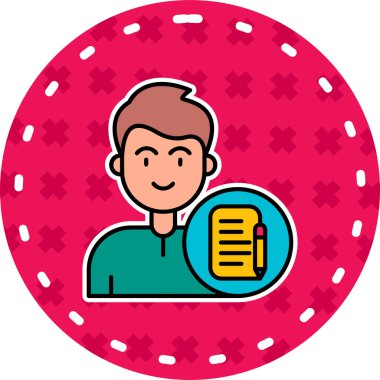 Tek bir adam simgesinin vektör illüstrasyonu