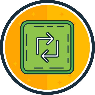 Eğilim biçimi izole edilmiş arkaplanda ok simgesi